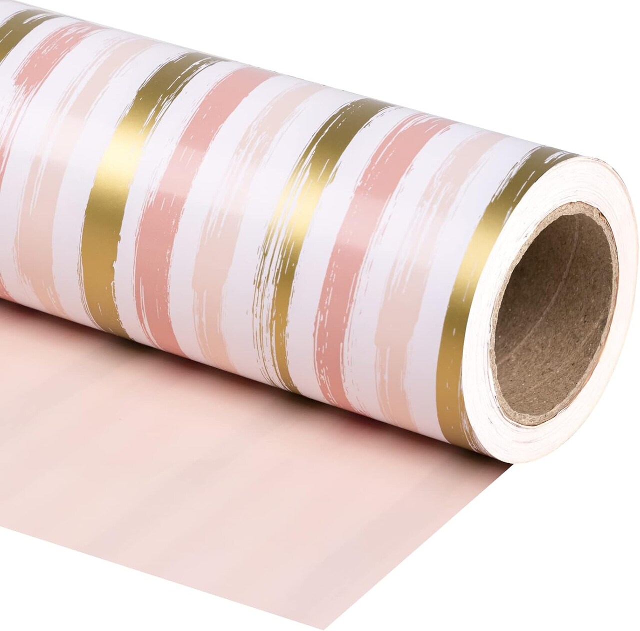 Reversible Pink Wrapping Paper - Mini Roll - 17 Inch X 33 Feet